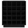 vidaXL Wine Cabinet Black 21.9"x13.4"x24" Solid Wood Pine