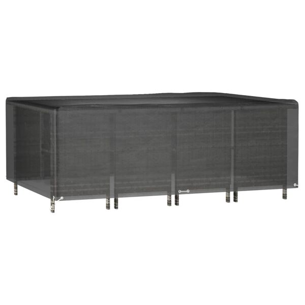 vidaXL Garden Furniture Cover Black Polyethylene 94.5 x 70.9 x 31.5 in