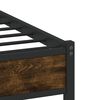 vidaXL Bed Frame Smoked Oak Steel, Engineered Wood Super King Bed Frame