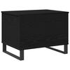 vidaXL Coffee Table Black Oak 23.62 x 17.52 x 17.72 in