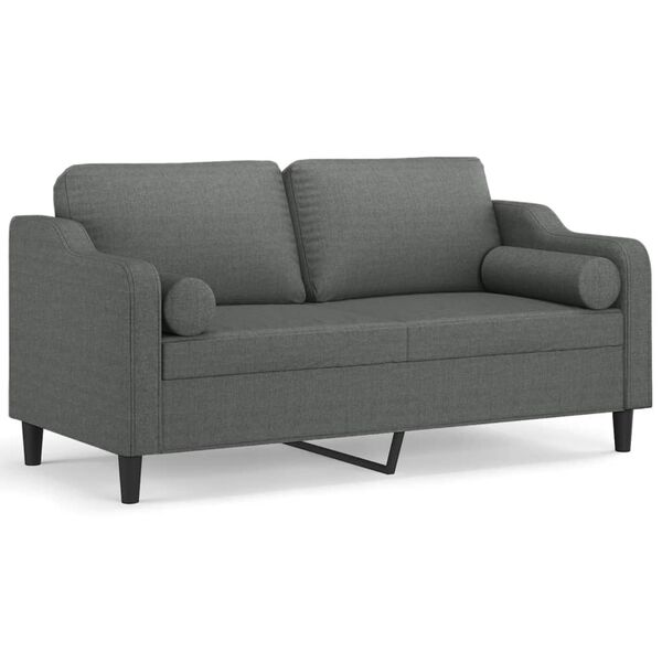 vidaXL 2-Seater Sofa Dark grey Fabric (100% polyester) 55.1 in width