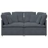 vidaXL Modular Sofa Dark Grey Velvet, Metal, Foam Oversized Modular