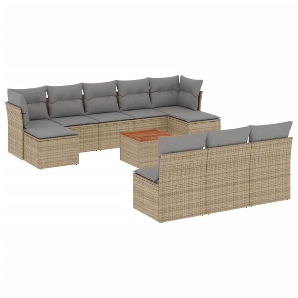 vidaXL Garden Sofa Set Mix Beige