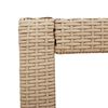 vidaXL Garden Side Table Beige and brown PE rattan Small Durable