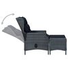 vidaXL Dining Set Dark Grey, Black (Cushions)