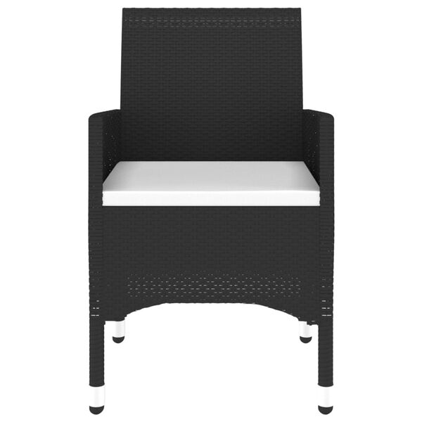 vidaXL Garden Dining Set Black, Cream White