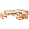 vidaXL Garden Sofa Set Wax Brown Solid Pine Wood Large Breathable Design