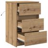 vidaXL Bedside Cabinet artisan oak 38 x 34 x 61 cm Engineered wood