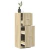vidaXL Apothecary Cabinet Sonoma oak Engineered wood 15.7 x 16.1 x 46.5 in