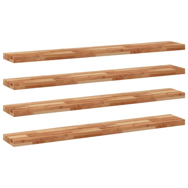 vidaXL Floating Shelves 4 pcs 55.1x7.9x1.6" Oil Finished Solid Wood Acacia