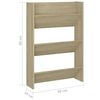 vidaXL Wall Shoe Cabinets 2 pcs Sonoma Oak 23.6"x7.1"x35.4" Engineered Wood