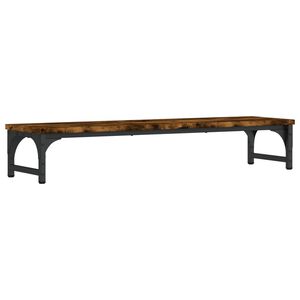 vidaXL Monitor Stand Smoked Oak 33.5"x9.1"x6.1" Engineered Wood