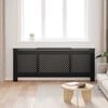 vidaXL MDF Radiator Cover Black 80.7"