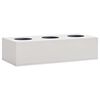 vidaXL Cabinet With Planter Box Grey Steel 35.4 x 15.7 x 44.5 in
