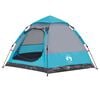 vidaXL Camping Tent Cabin 4-Person Blue Quick Release