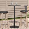vidaXL Garden Table Black Powder-Coated Steel Medium Durable