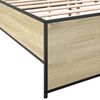 vidaXL Bed Frame Sonoma Oak Engineered wood and metal Full Durable