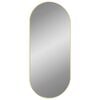 vidaXL Wall Mirror Gold Glass, PVC 39.4 x 17.7 in Wall mounting