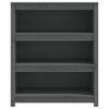 vidaXL Book Cabinet Grey Solid pine wood Medium Book Cabinet