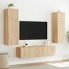vidaXL TV Wall Cabinet Set of 2 Sonoma oak Engineered wood