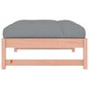 vidaXL Garden Footstool Grey and Wood Solid Douglas wood, Oxford fabric