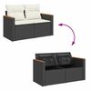vidaXL Garden Sofa Set Black