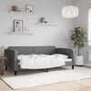 vidaXL Day Bed Dark Gray Polyester, Metal, Solid Wood, Plywood Twin