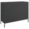 vidaXL Sideboard Black Cold-rolled steel Medium Sideboard Rectangular