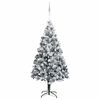 vidaXL Artificial Christmas Tree White 70.9" PVC and Steel and Plastic