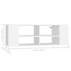vidaXL TV Cabinet White Engineered Wood Medium Height-Adjustable Shelves