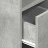vidaXL Bedside Cabinet Concrete gray Engineered wood Small