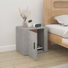 vidaXL Bedside Cabinet Concrete Grey Engineered Wood Medium