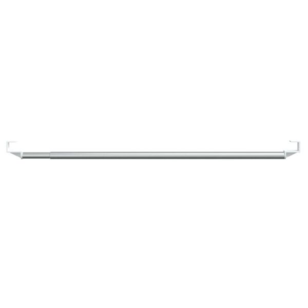 vidaXL Curtain Rail White and Silver Aluminum and Plastic
