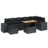 vidaXL Garden Sofa Set Black