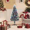 vidaXL Artificial Christmas Tree Green Fiberglass, Steel 47.2 in
