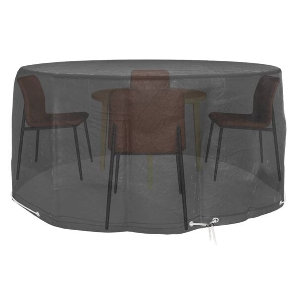 vidaXL Garden Furniture Cover Black Polyethylene, Aluminum