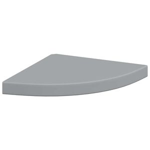 vidaXL Corner Shelf Grey Honeycomb MDF, metal 13.8 in Wall mounting