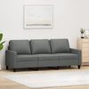 vidaXL 3-seater Sofa Dark Grey 100% Polyester Fabric, Metal, Textilene, Foam