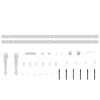 vidaXL Mini Sliding Cabinet Door Kit Carbon Steel White 59.8 "