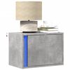 vidaXL Wall-mounted Bedside Cabinet Concrete Gray Engineered Wood Compact