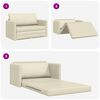 vidaXL Sofa Bed Cream 48.82 x 27.95 x 30.71 in Velvet