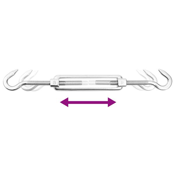 vidaXL Sunshade Sail Accessory Silver Stainless steel Standard