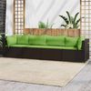 vidaXL Patio Lounge Set Brown and Green