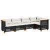 vidaXL Garden Sofa Set Black, Cream White