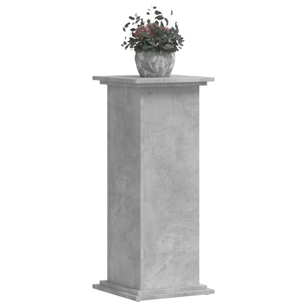vidaXL Plant Stand Concrete Grey Engineered Wood Tall Plant Stand