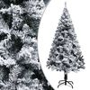 vidaXL Artificial Christmas Tree Green with white snow effect PVC 59 in