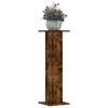 vidaXL Plant Stand Smoked Oak Engineered Wood Large Decorative Inlays
