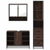 vidaXL Bathroom Furniture Set Brown Oak Engineered Wood, Metal Standard