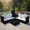 vidaXL Patio Furniture Black Poly Rattan Medium Modular