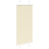 vidaXL Pleated Blind Cream 100% polyester 21.7 x 39.4 in